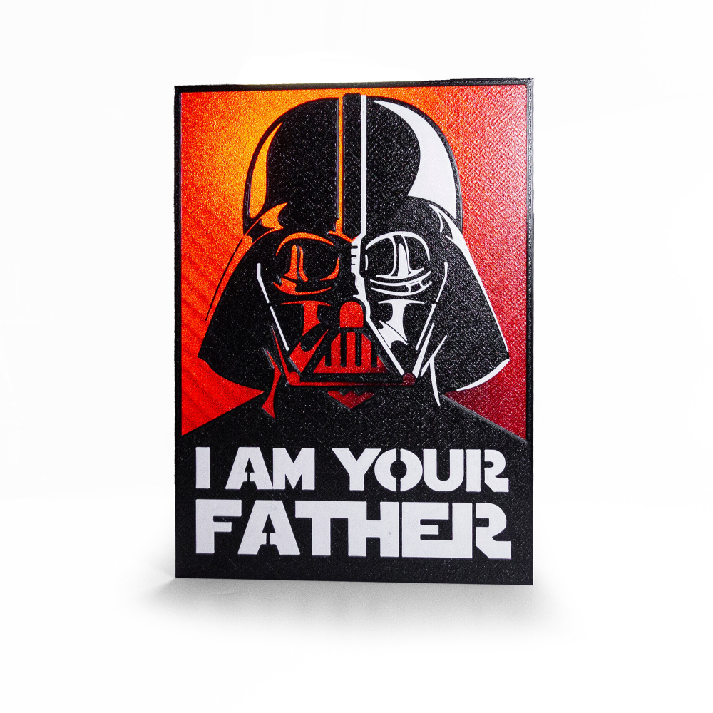 Табличка "I am your father" Дарт Вейдер (Darth Vader), пластик, 3D печать, 24х17см