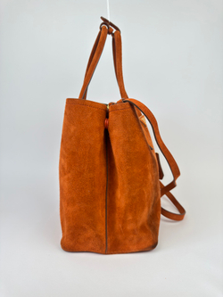Сумка Prada Orange Suede Medium Double Handle Tote