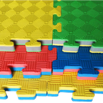 Будо-маты (татами) Экополимеры (1 плита 100х100х4см, 1кв.м./уп) "Зелено-желтый"