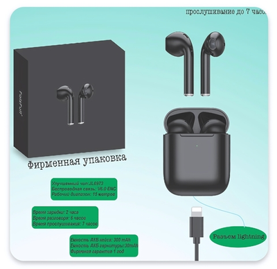 Bluetooth - гарнитура FaizFull FAIZ 50 ENC, TWS вкладыши, 30/300mAh Black