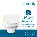 Унитаз подвесной Santek Лайн, стандарт-дюропласт, безободковый, микролифт, тонкое 1WH501574