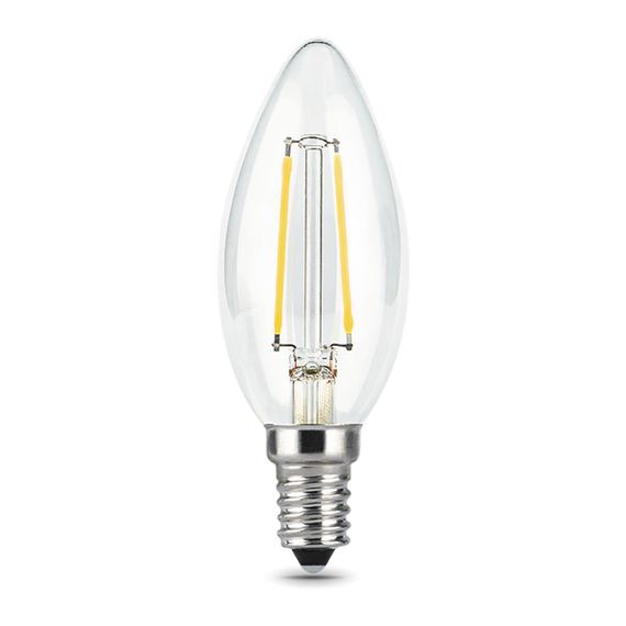 Лампа светодиодная филаментная Gauss E14 5W 2700К прозрачная 103801105