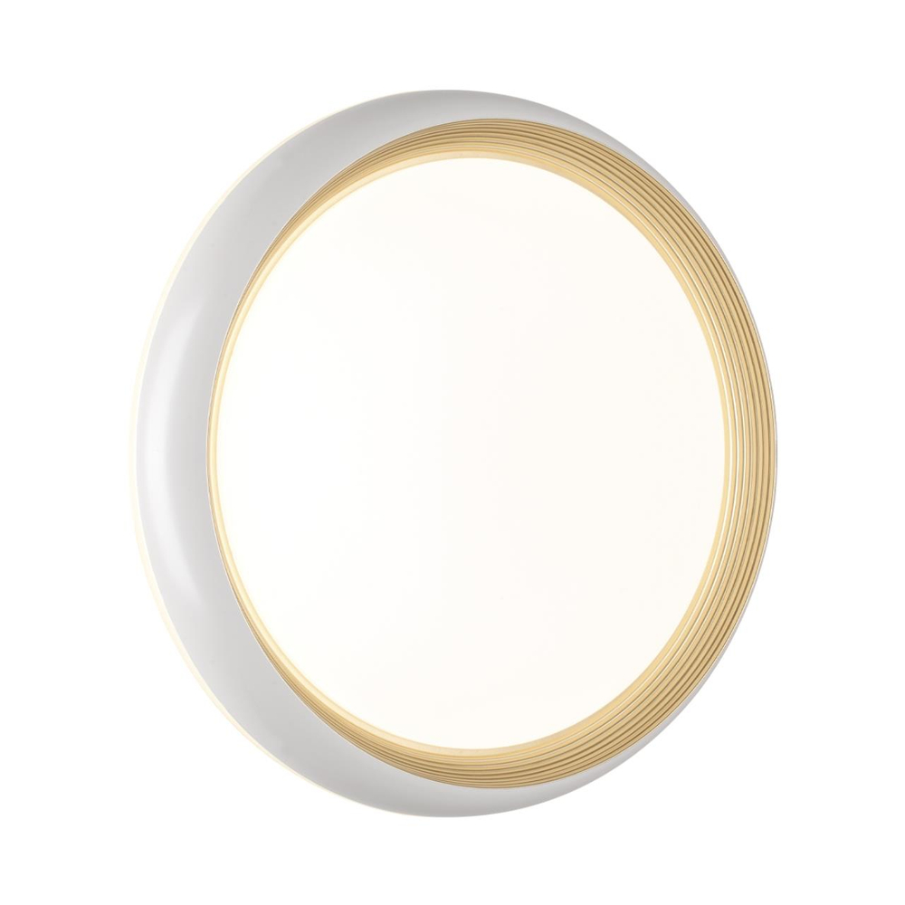 7650/DL PALE SN 141 Светильник пластик/белый/золотой LED 48Вт 4000К D380 IP43 TOFIQ WHITE