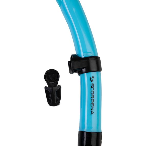 Трубка Scorpena O с двумя клапанами голубая