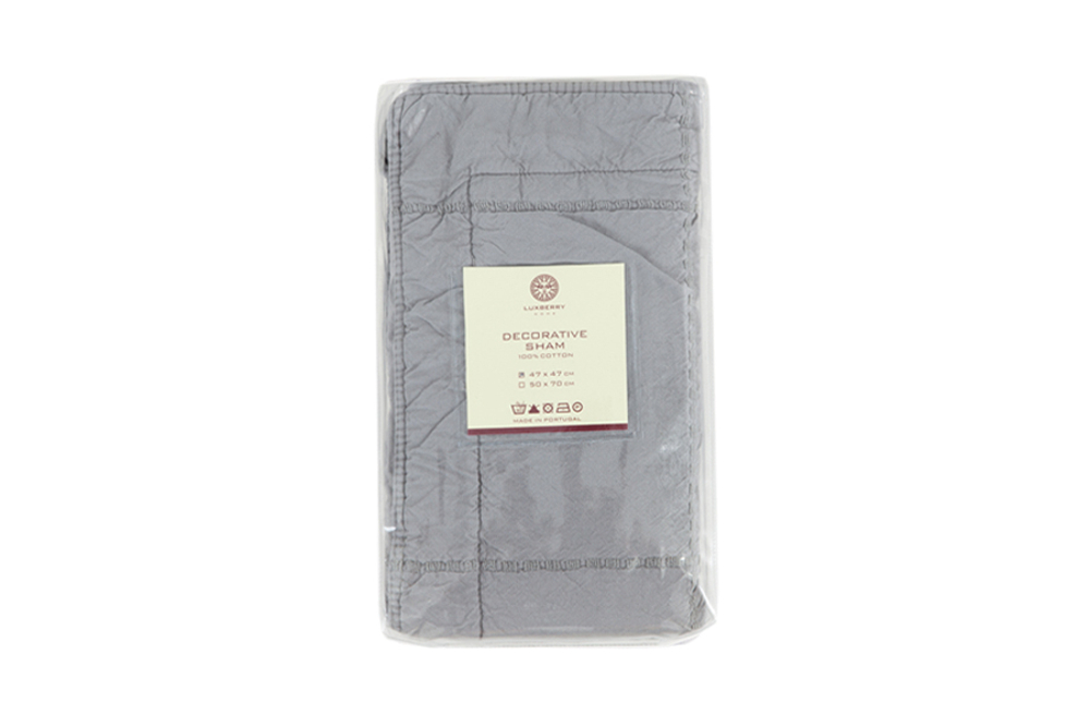 Наволочка декоративная 47x47 Luxberry Soho серая