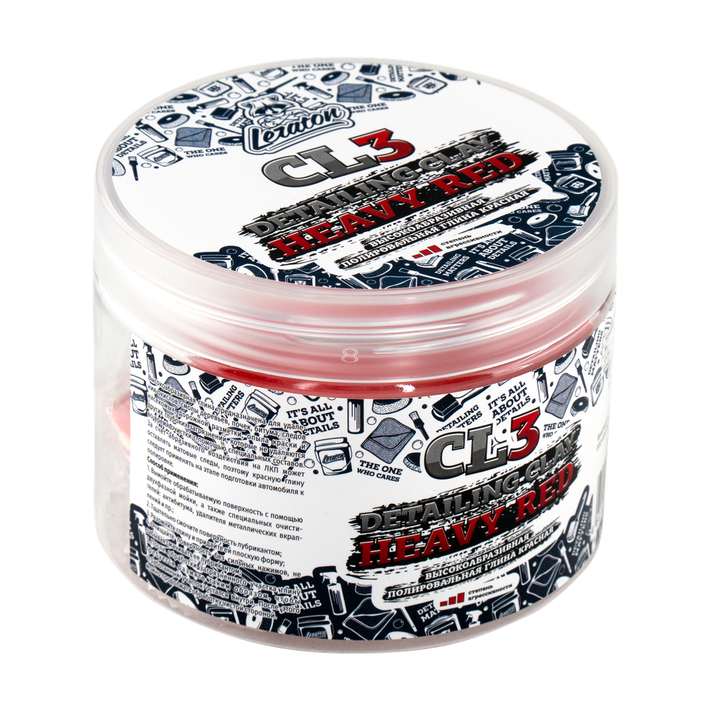 LERATON CL3 Глина высокоабразивная полировальная (красная) 100г.
