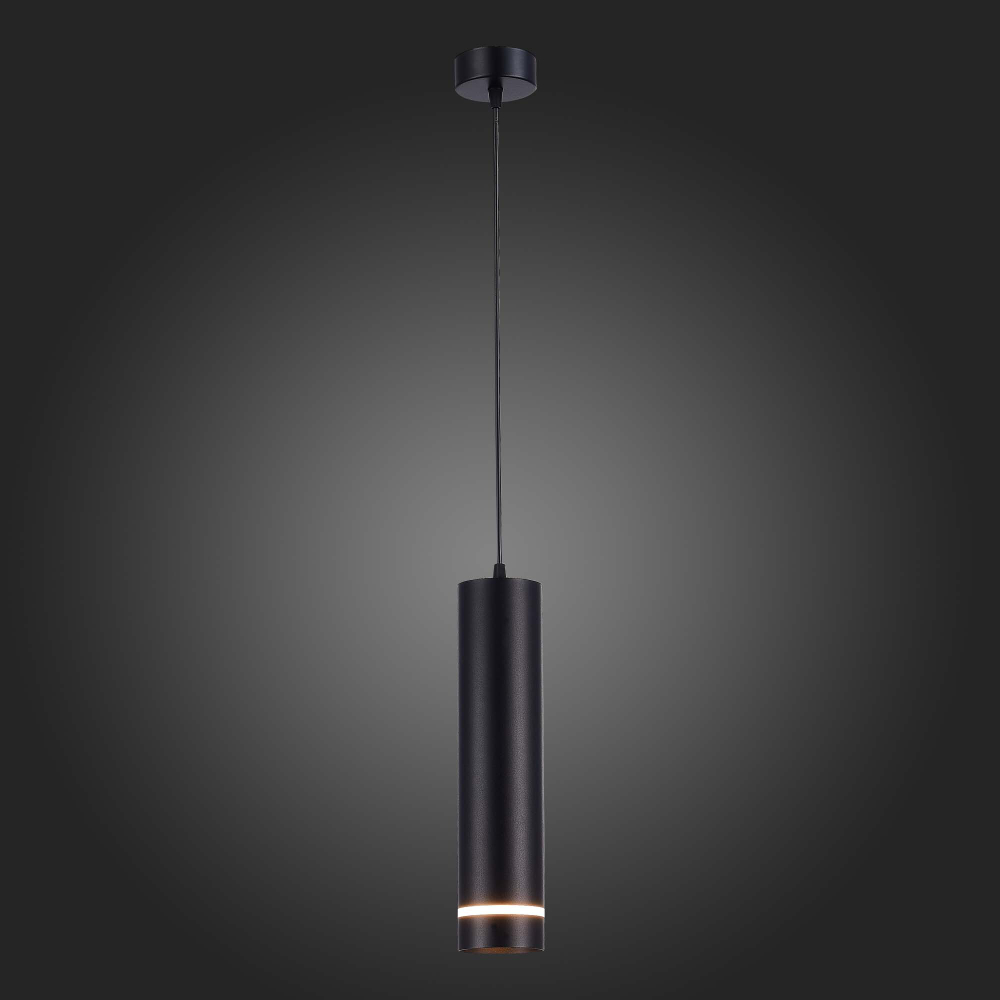 ST115.443.12 Светильник подвесной Черный LED 1*12W 4000K 936Lm Ra>90 120° IP20 D80xH300 165-265V Подвесные светильники