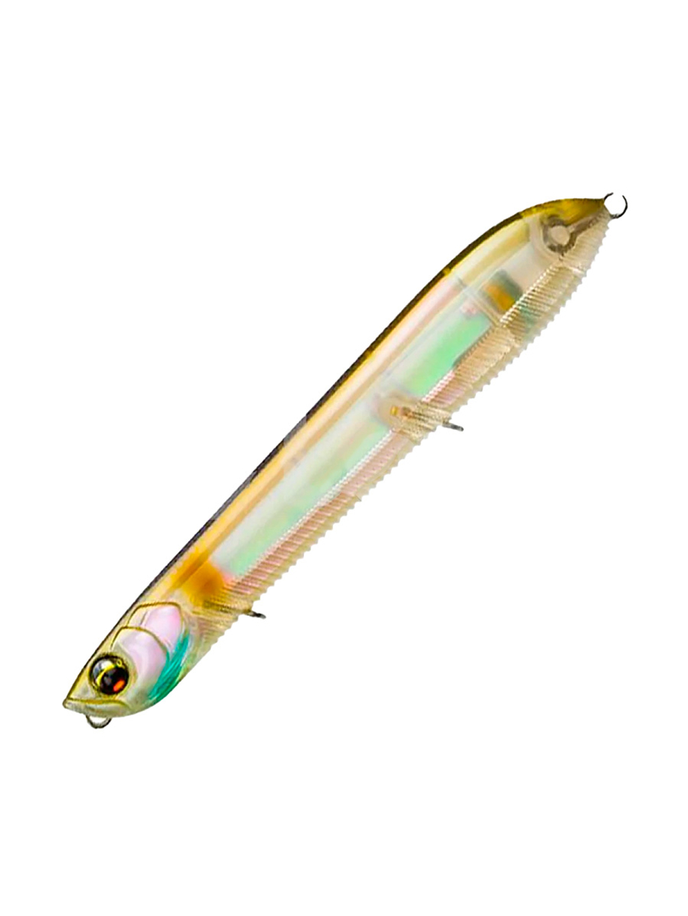 Воблер для рыбалки Duel L-Bass Pencil Popper 110F F1237 #HWS, 110 мм, 15 г, медленно всплывающий, волкер