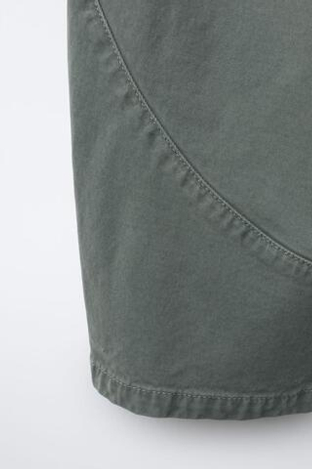 ZARA БРЮКИ BALLOON С РАЗРЕЗАМИ, УТИНО-СИНИЙ