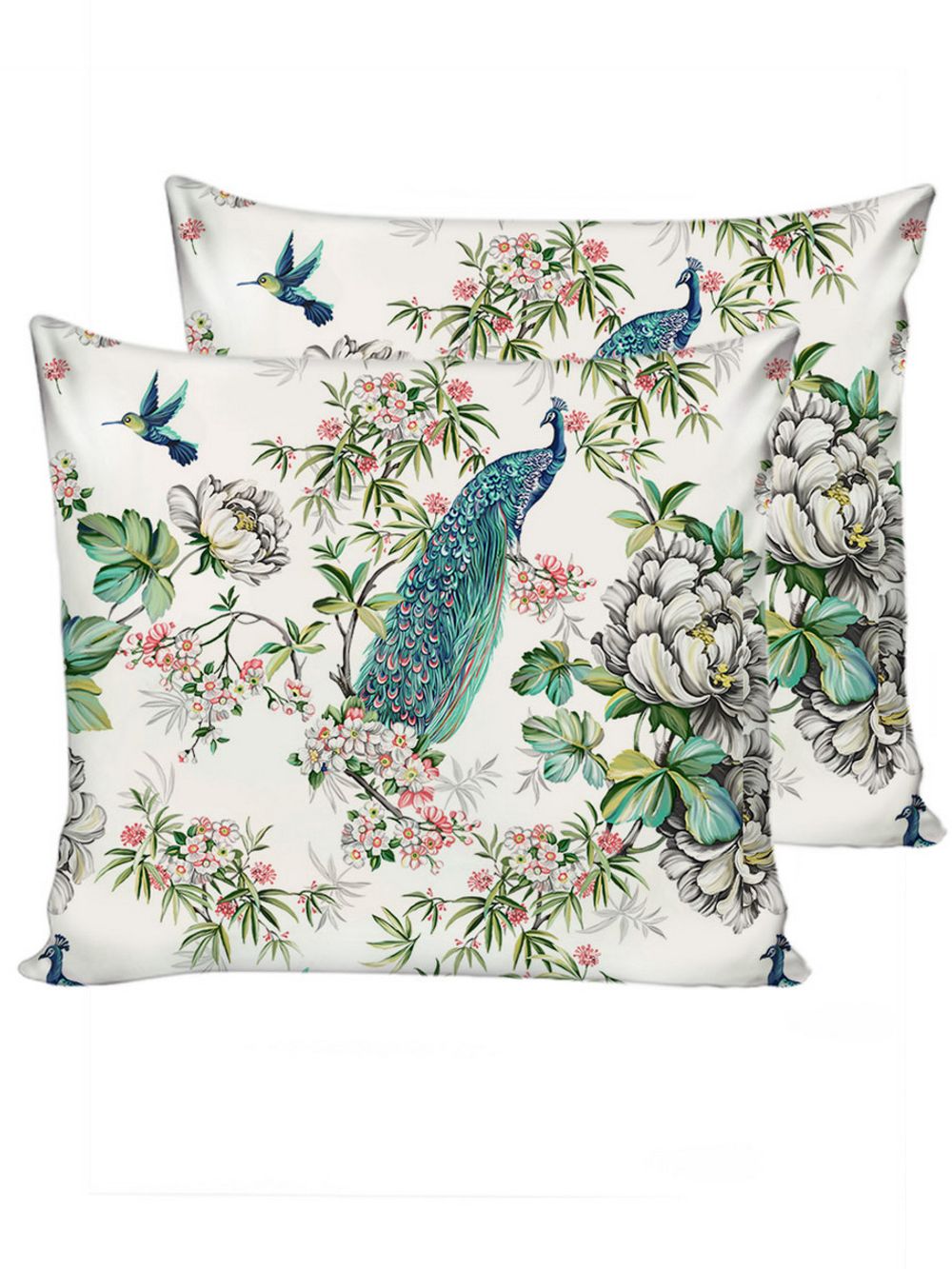 Наволочка комплект 2шт Сказка "Павлины" 70х70 см, перкаль