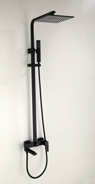 33095-C Однорукий душевой релинг (ЧЕРНЫЙ)  HansenPRO  (5/1шт)