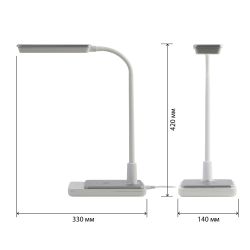 Настольный светильник ЭРА NLED-499-10W-W светодиодный белый | Светодиодные настольные лампы