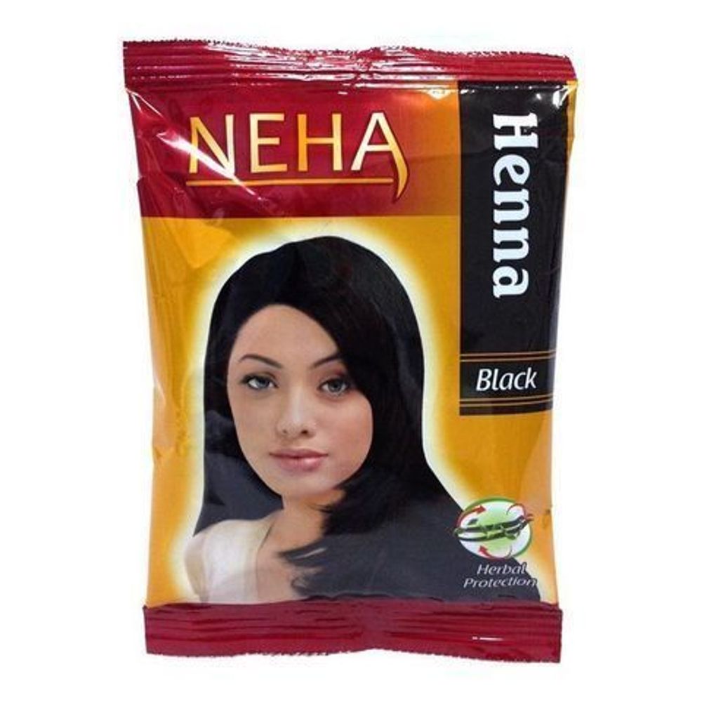 Хна для волос Neha Black, цвет черный, 20 г
