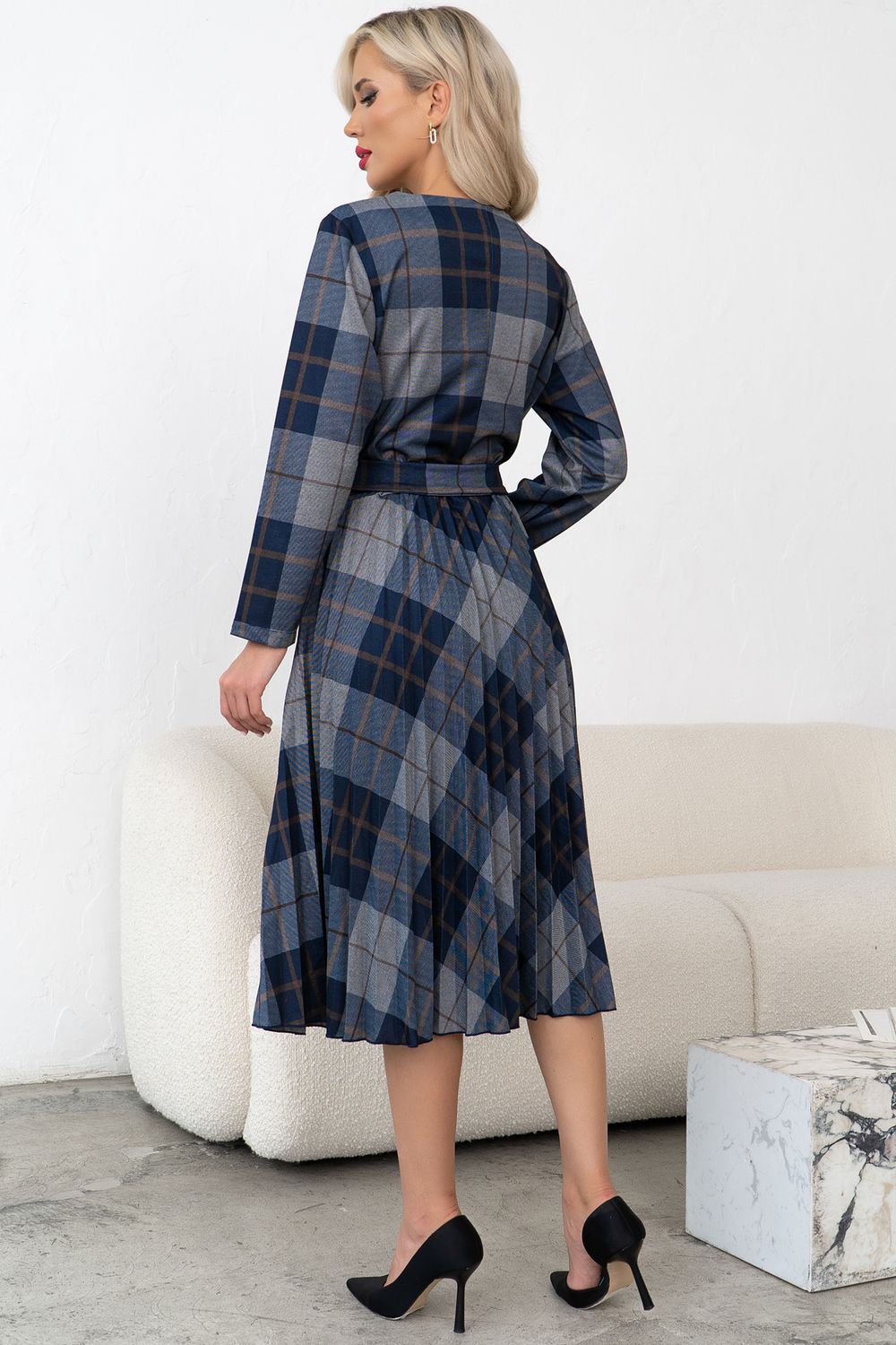 Платье Сильвия (серый/коричневый) Р11-1086/18 Nikol