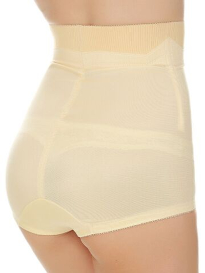 Шелковистые корсетные трусы со вставкой в виде тюльпана (Размер: 9X) (Цвет: бежевый)