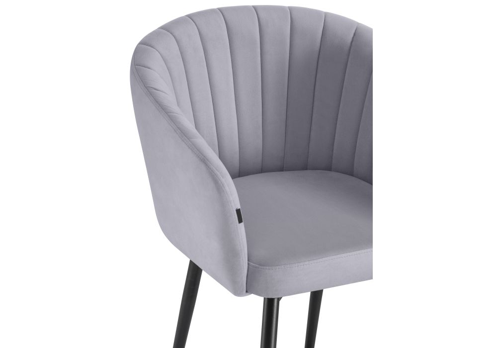 Стул на металлокаркасе Моншау черный / velutto 49