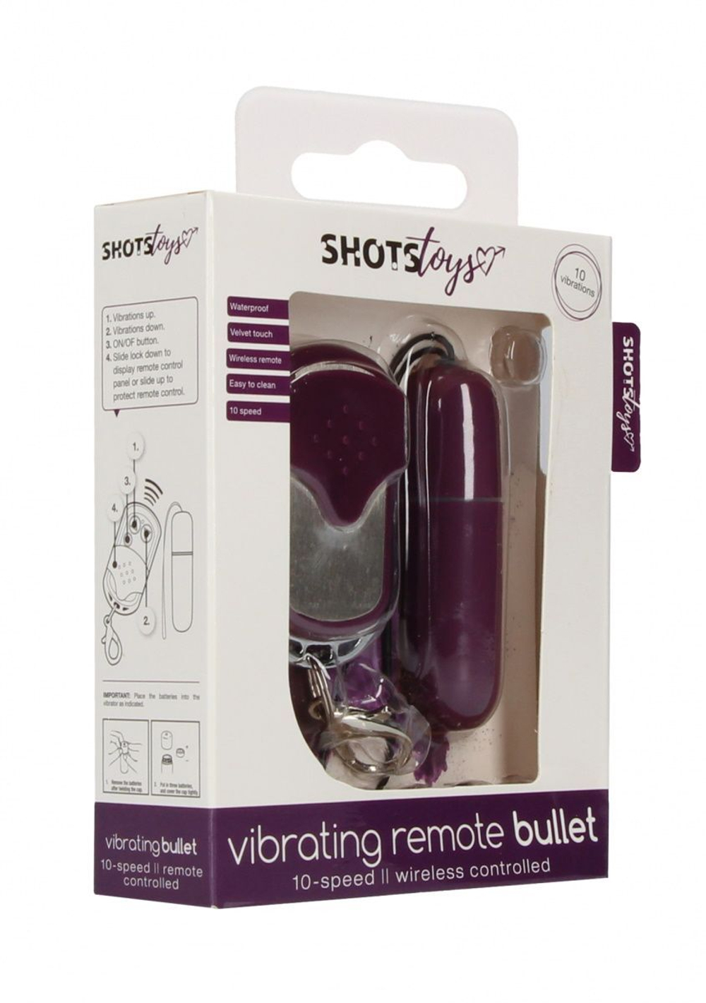 Фиолетовый вибростимулятор  Remote Vibrating Bullet