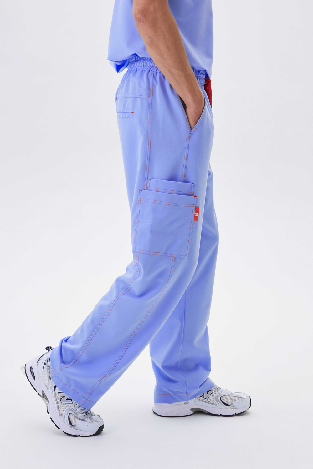 Брюки медицинские мужские Гекай, эйр блю хлопок