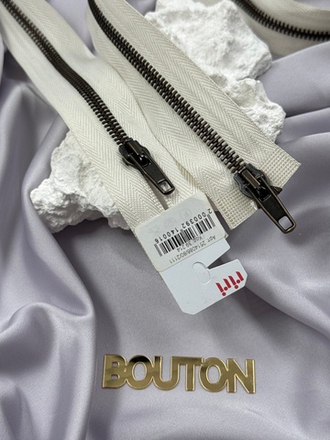 Молния Riri  2 замка  бронзовая 5 мм 80 см цвет тесьмы 2111 бело-бежевый светлый