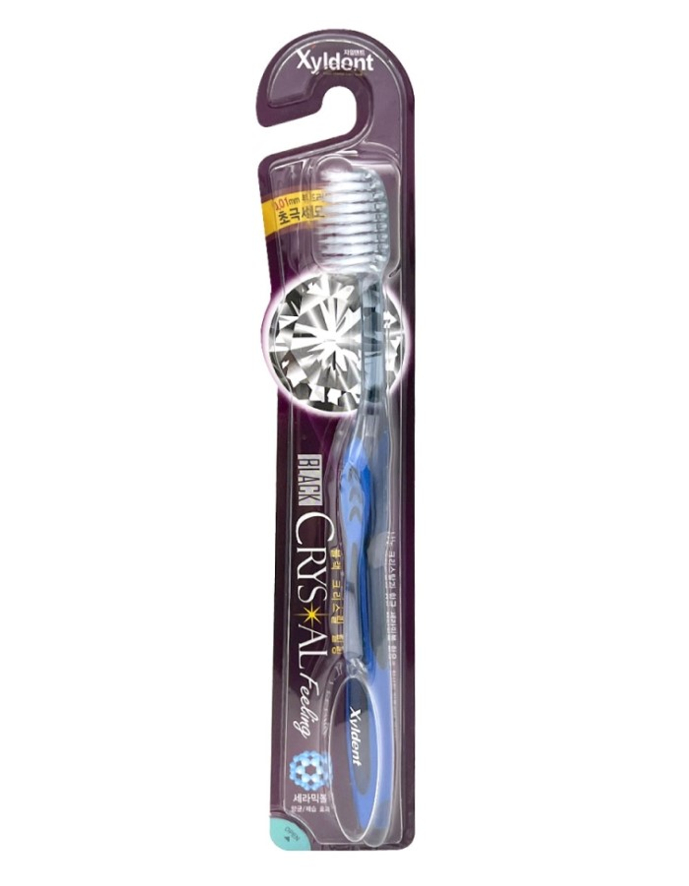 [MUKUNGHWA] Мягкая зубная щётка со СВЕРХТОНКИМИ концами щетинок разной длины с анионами Black Crystal, 1шт