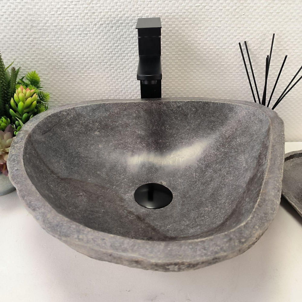 Раковина из речного камня RS-63619 (45*39*15) 0122