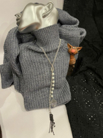 Кулон. Подвеска  трансформер "Галстук-узел" в серебряном цвете