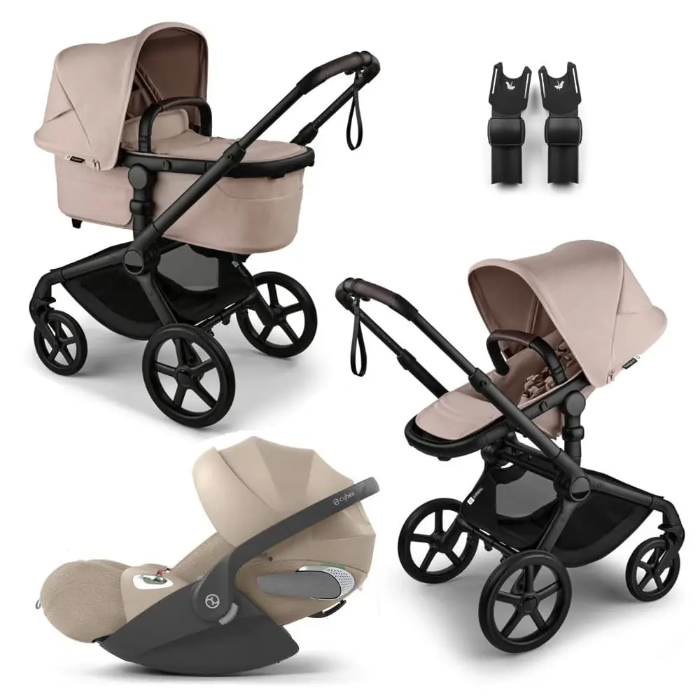 Коляска 3 в 1 Bugaboo Fox 5 Renew Desert Taupe + Автокресло Cybex Cloud T Cozy Beige