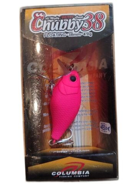 Воблер Columbia Chubby 38F цвет pink для ловли жереха, голавля, форели и язя