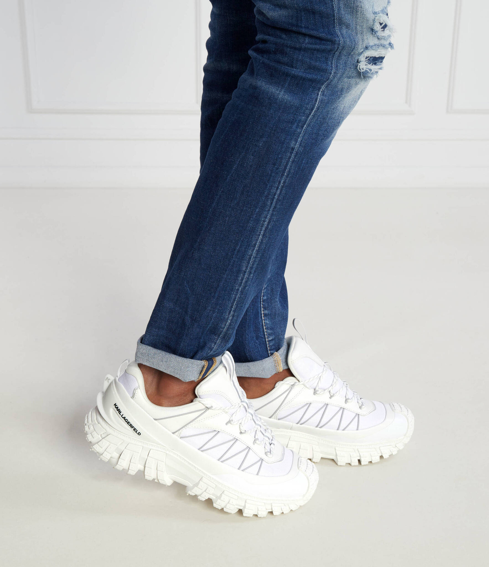 Кожаные кроссовки k/trail cross lace runner Karl Lagerfeld - белый(KL53723F)