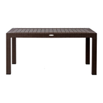 Стол пластиковый Элластик-Пласт RATTAN 160x95см прямоугольный (коричневый)