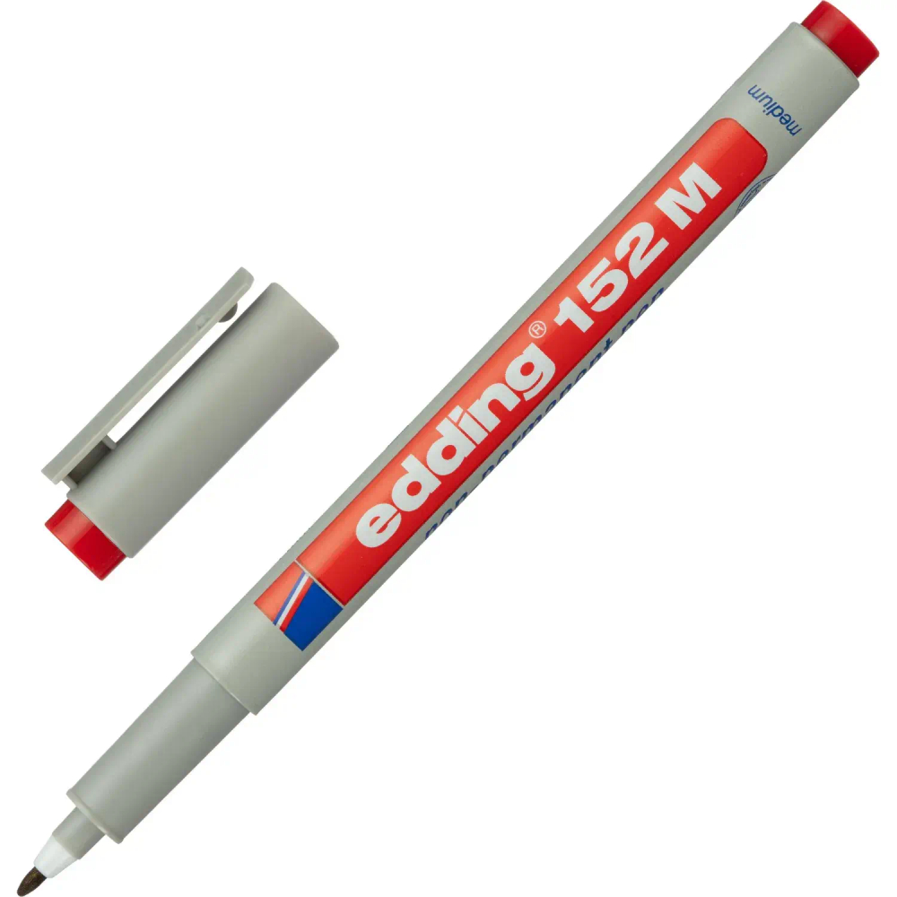 Маркер для глянц. поверхностей EDDING 152/2 M красный 1 мм стираемый