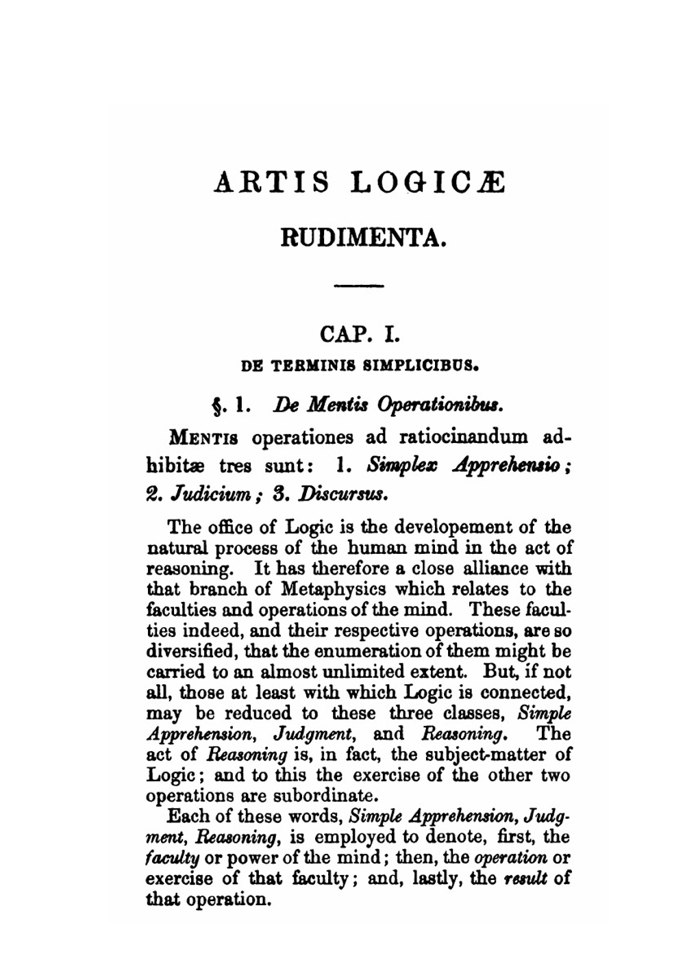 Artis logicaæ rudimenta. With illustrative observations on each section | John Hill