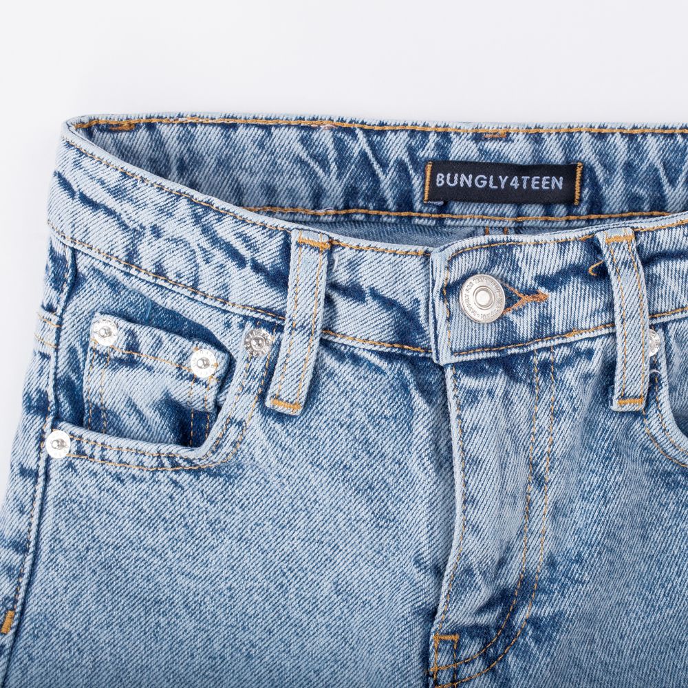 Джинсы mom fit "Голубые" подростковые