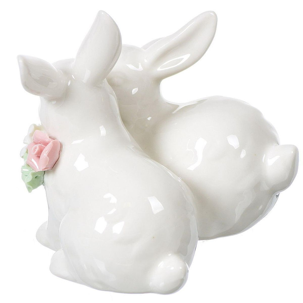 Фигурка декоративная Кролики, 12 см, Y4-3680