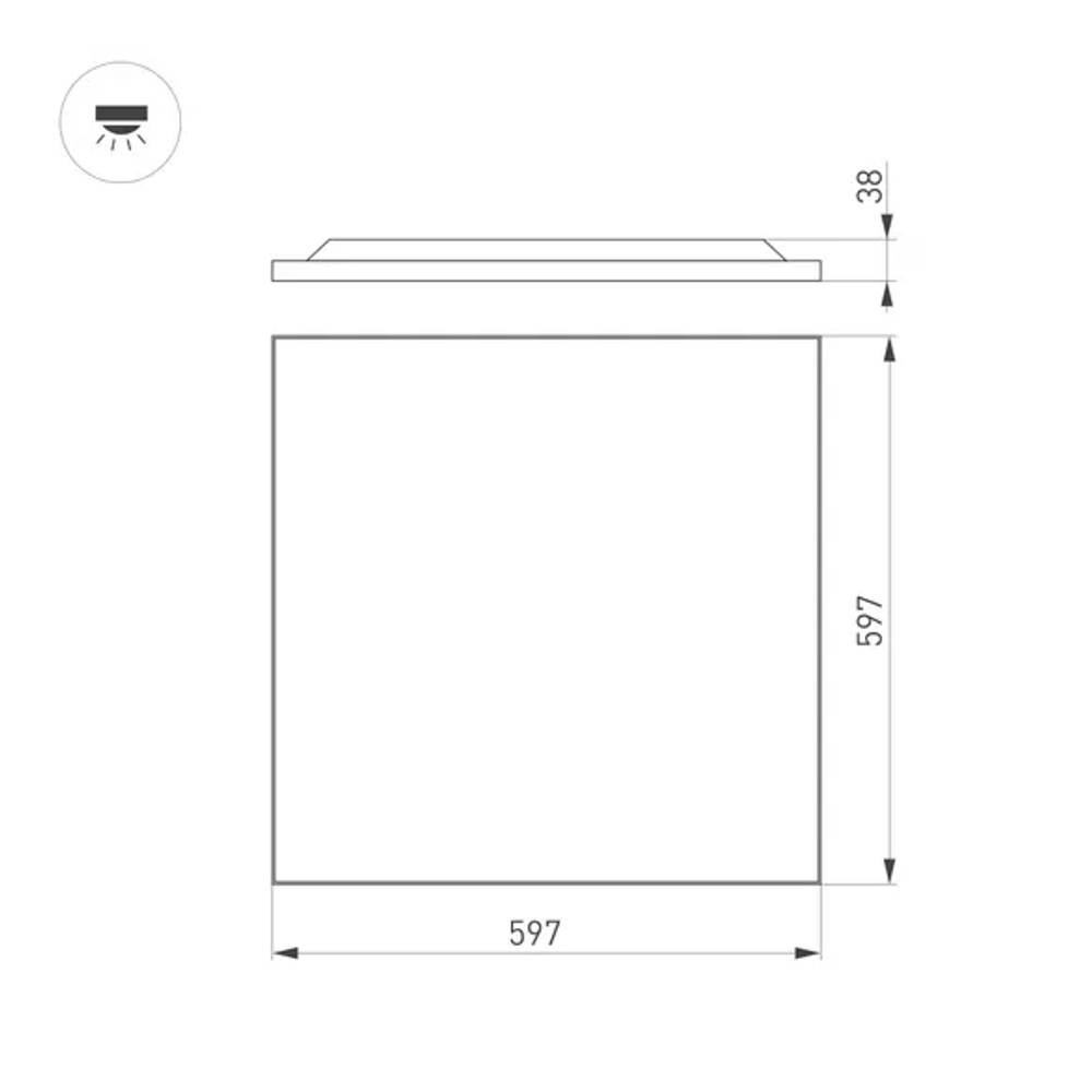 Светильник DL-TITAN-FRAMELESS-S600x600-40W Day4000 (WH, 120 deg, CRI90, 230V) (Arlight, IP40 Металл, 5 лет) 047923