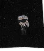 Хлопковое шаль k/ikonik 2.0 lur Karl Lagerfeld - черный(236W3301)