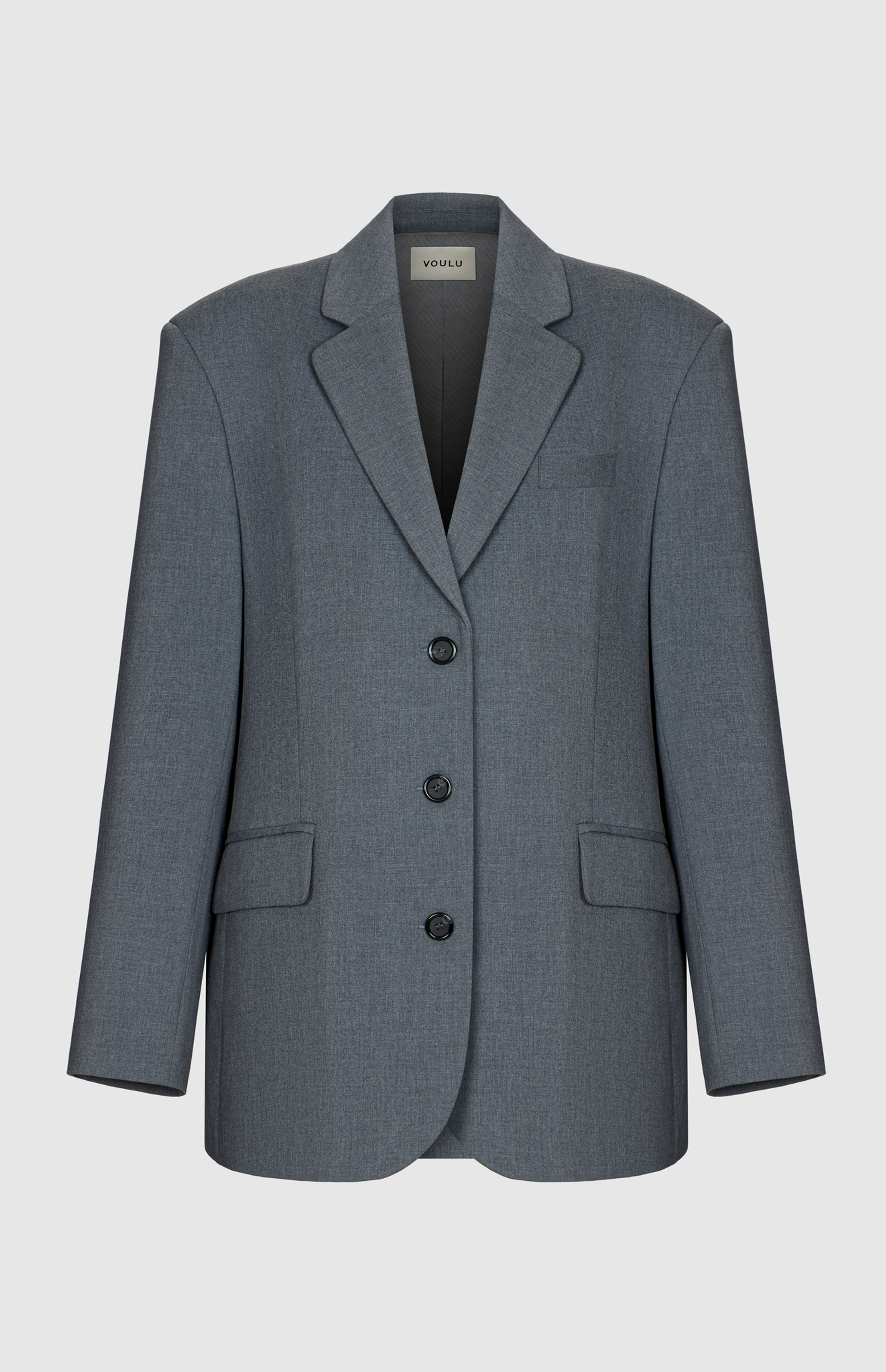 Пиджак базовый серый