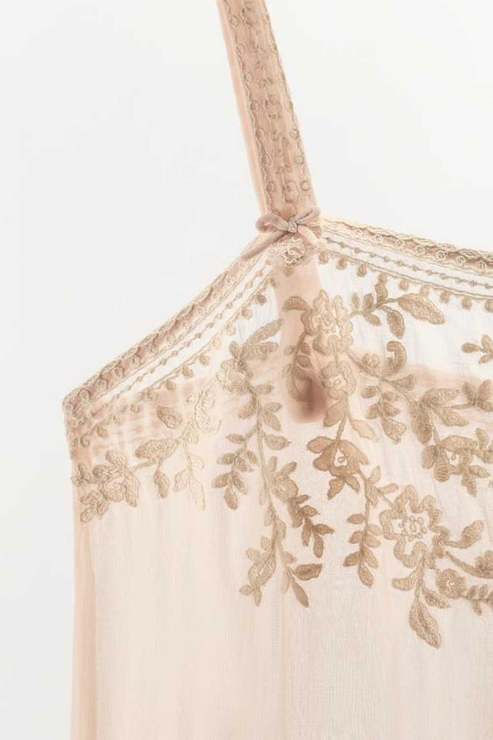 ZARA ПЛАТЬЕ МИДИ С ВЫШИВКОЙ И ЗАВЯЗКАМИ, РОЗОВАТЫЙ