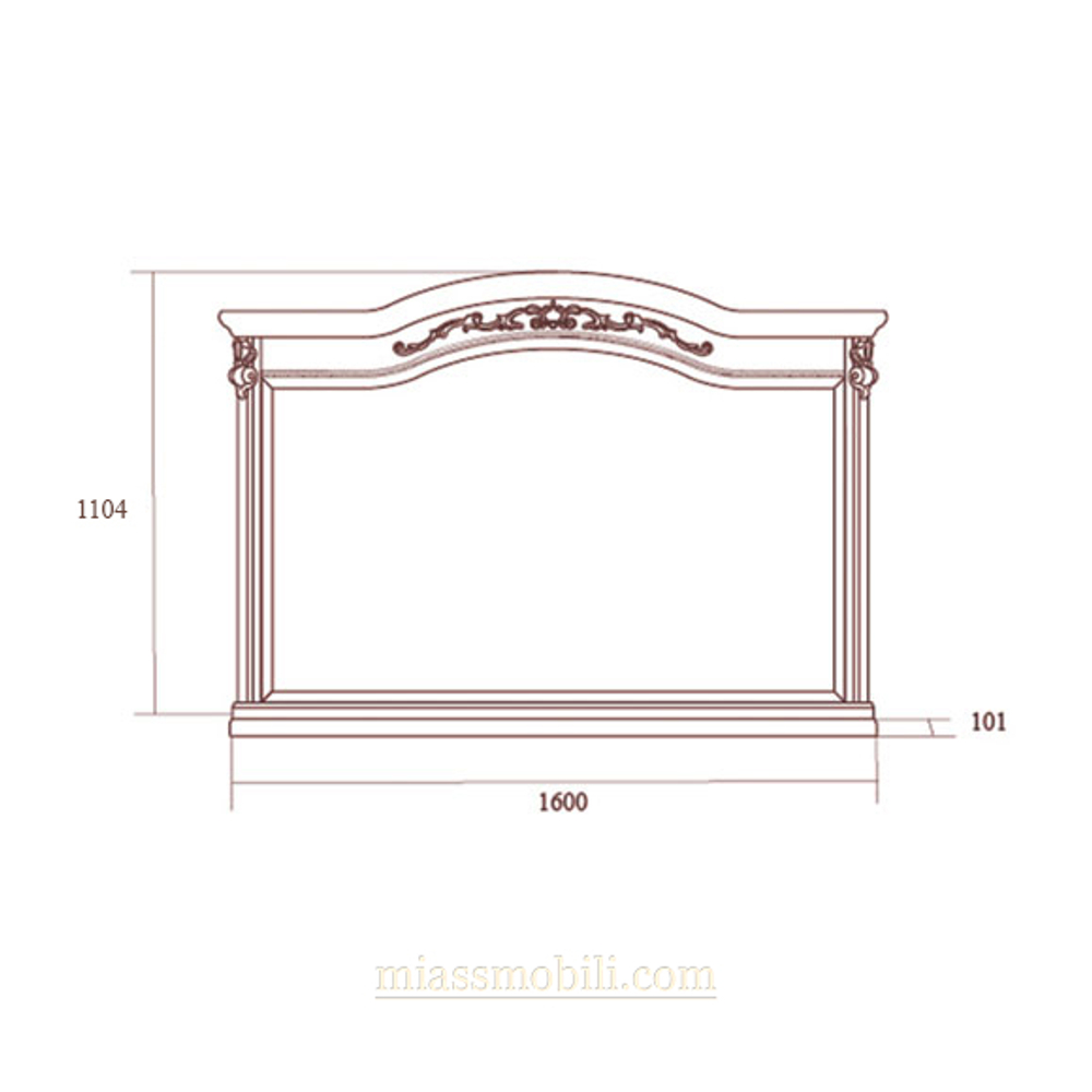 PRESTIGE Зеркало к комоду 4-дверному