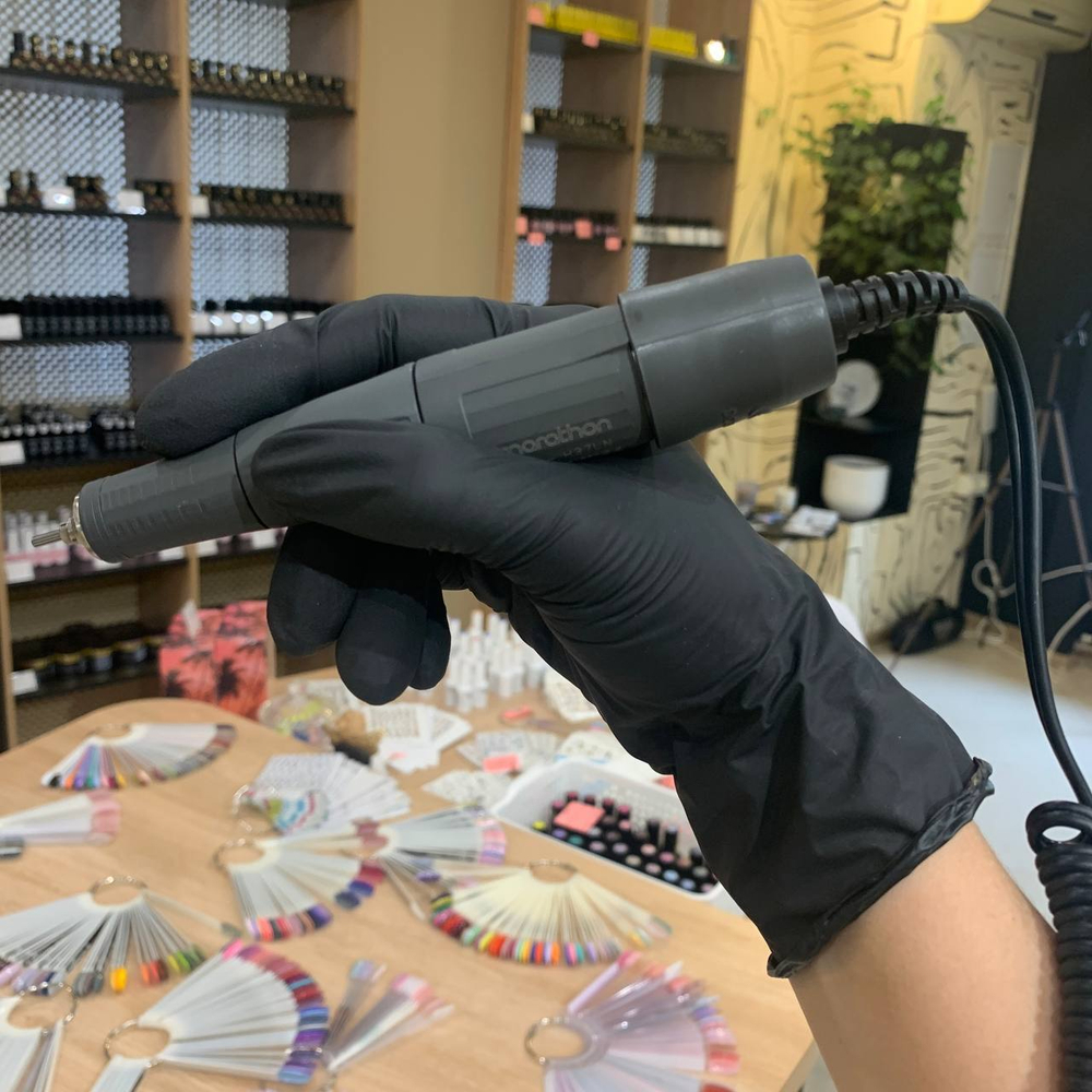 Wally Plastic Перчатки нитриловые M черные (50 пар), Китай