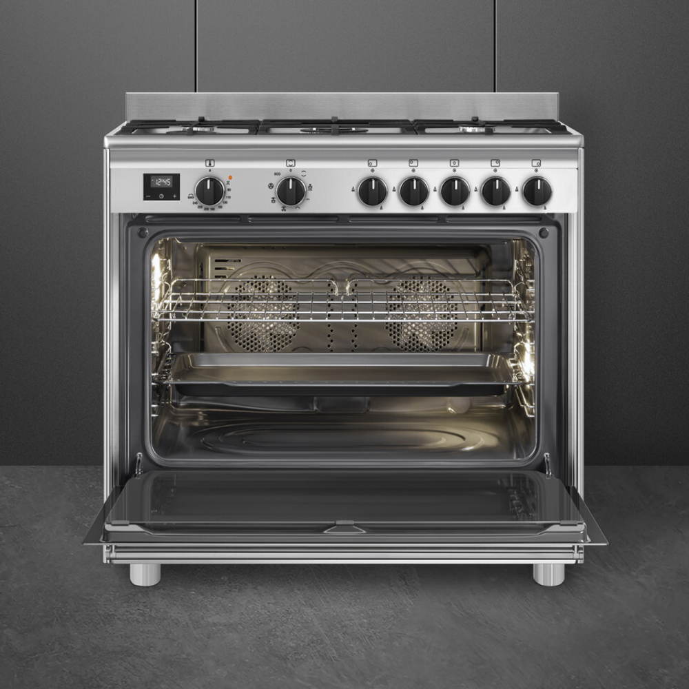 SMEG BG91X2 Отдельностоящий варочный центр, 90х60 см, цвет нержавеющая сталь