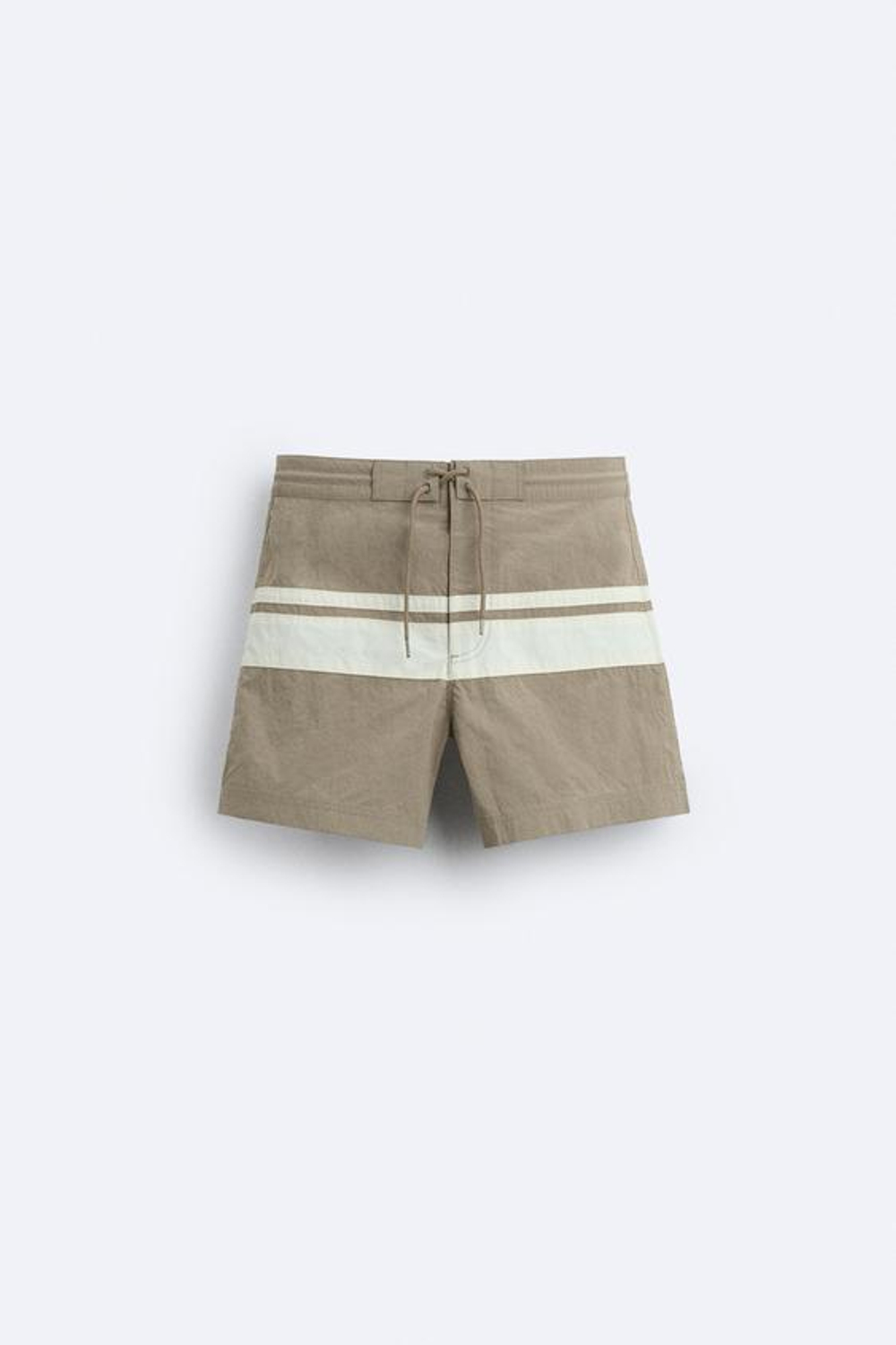 ZARA ПЛАВКИ В ПОЛОСКУ, КАМЕННО-СЕРЫЙ