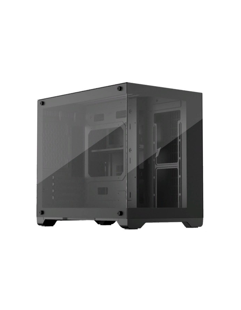 Корпус 1STPLAYER MEGAVIEW MV6-T Black / mATX / MV6-TP-BK