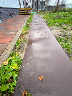 Покрытие для садовых дорожек из резино-пластика 2 мм (1,8мм), ширина 50 см (коричневый)