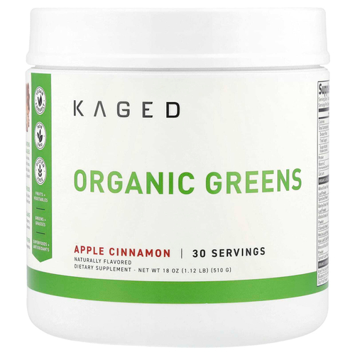 Kaged, Organic Greens, яблоко и корица, 510 г (18 унций)