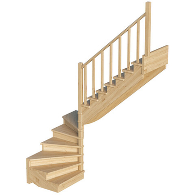 Лестница на второй этаж К-003м/5 Правая с подступенками