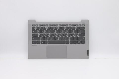 Верхняя панель с клавиатурой (топкейс) для ноутбука Lenovo IdeaPad 5-14IIL05. раскладка - русская, с подсветкой, серая (5CB0Y88531), оригинал
