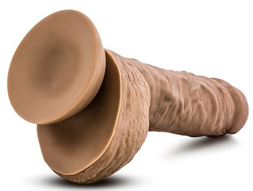 Смуглый фаллоимитатор Your Personal Trainer - 22,9 см. (Цвет: кофейный)
