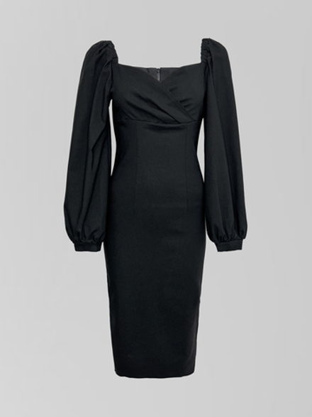 Платье By Style Janetta удлиненное облегающее на молнии сзади с манжетами на рукавах