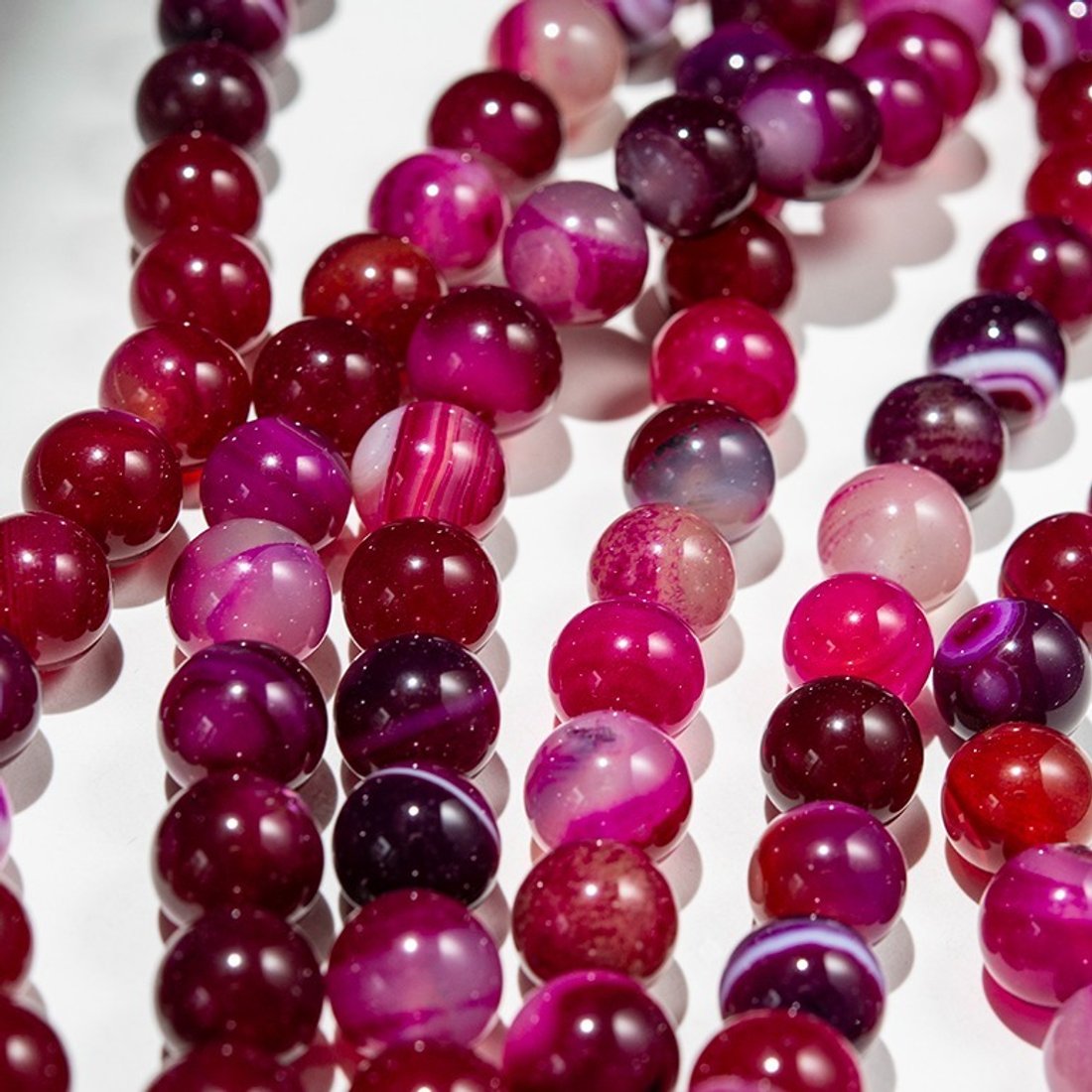 Агат тонированный натуральный, бусины в форме шара, 12мм